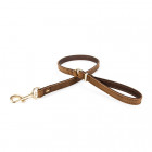 Oxford Leather dog lead - Brown